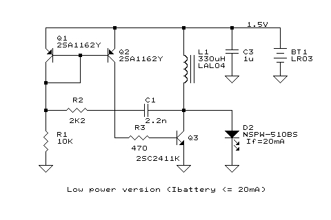 Whight LED driver schematic diagram