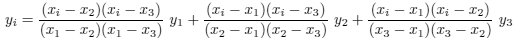 Lagrange interpolation